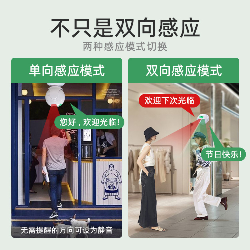 超市来人提醒感应器商用款顾客说话就响的新型电铃铛商店守店神器 - 图2