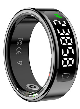 跨境新款R11C智能戒指心率血氧睡眠健康监测带显示屏计步智能指环