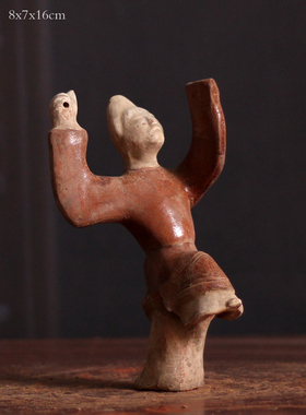 唐三彩仿古陶俑摆件动物家居装饰