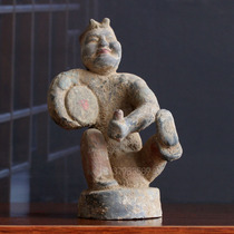 The Han Dynasty beat the Terracotta Warriors to sing the figurines of the figurines of the figurines of the Chinese style Bogu shelf collection imitation ancient pottery