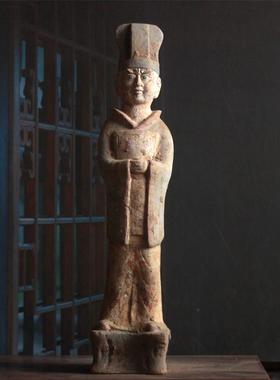 洛阳仿古彩绘文官武士摆件