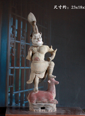 汉代仿古陶器镇墓兽老货复制摆件