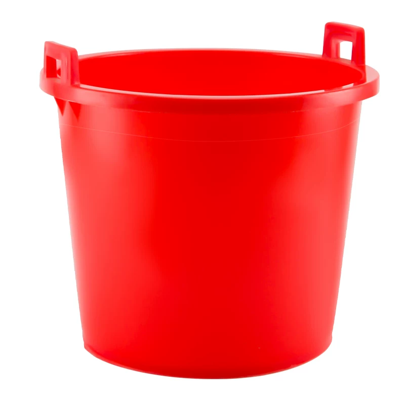Old-fashioned agricultural plastic bucket, increased thickness