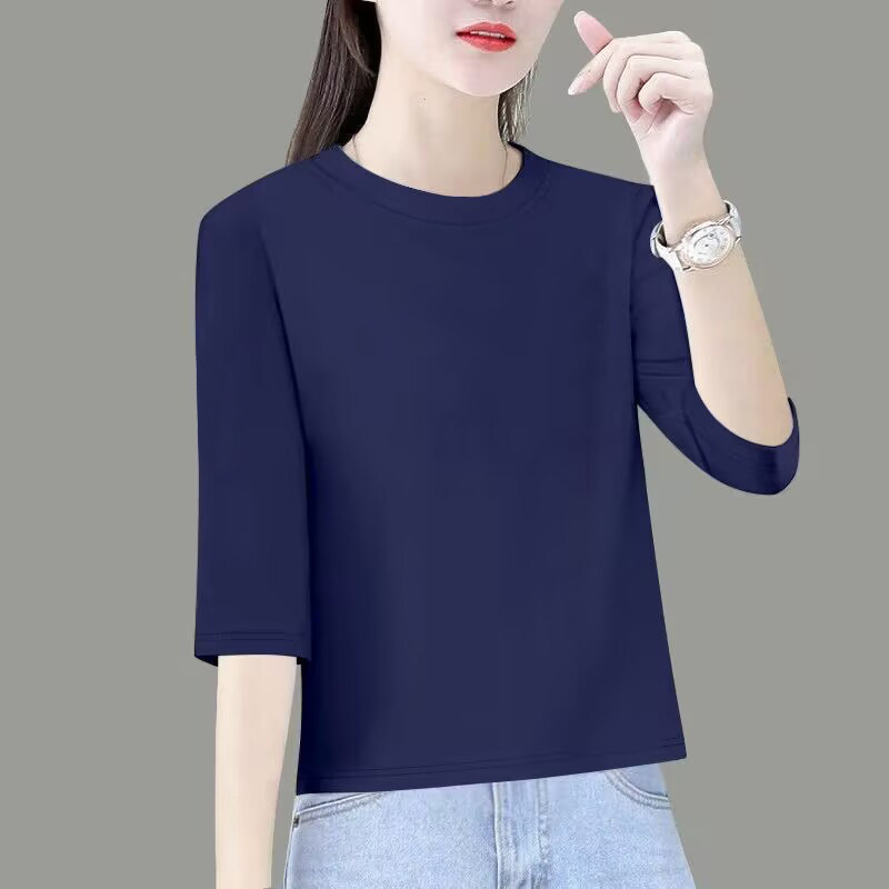 专柜撤柜品牌清仓女装纯棉100%宽松七分袖t恤衫休闲打底时尚上衣,淘宝优惠券,粉丝福利购,淘宝优惠卷