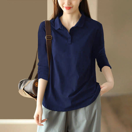 100% cotton polo shirt short sleeve t-shirt for women