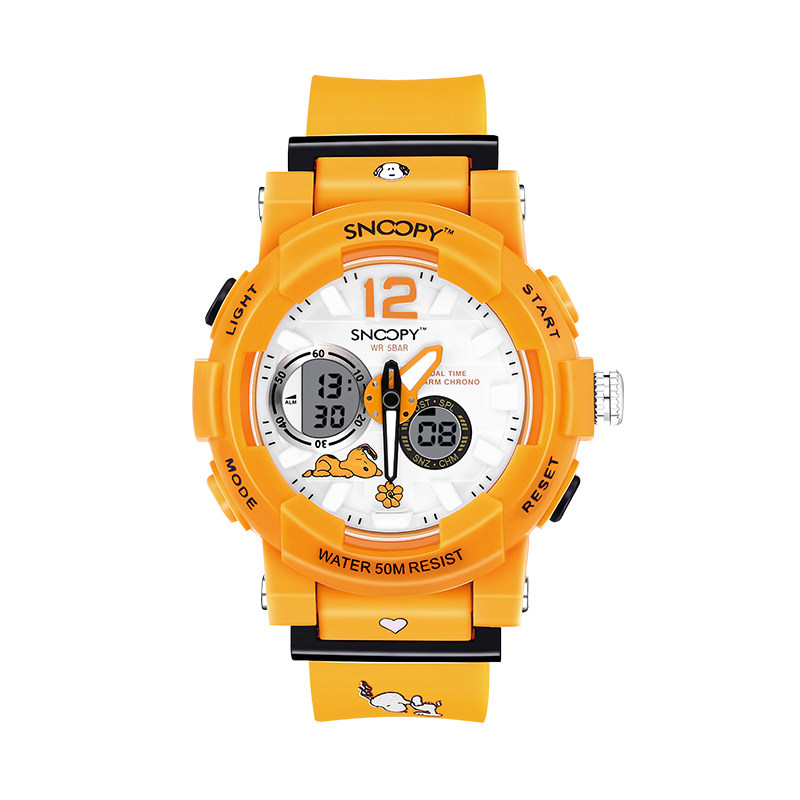 史努比男女孩高中生防水电子表 snoopy手表国产腕表