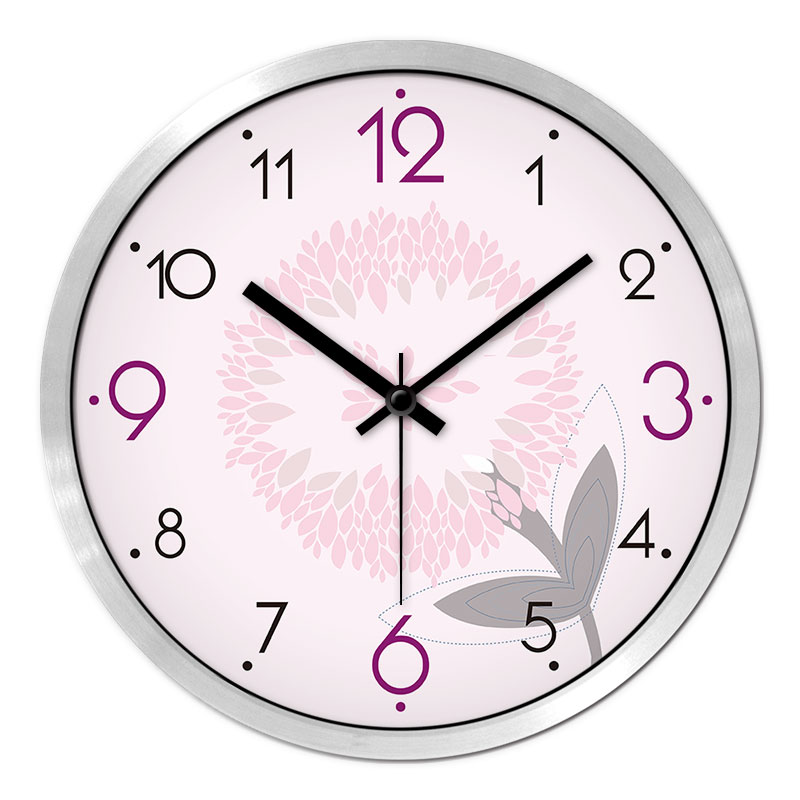 摩门挂钟扫秒客厅创意卧室静音现代时尚简约时钟石英钟表儿童挂表 - 图1