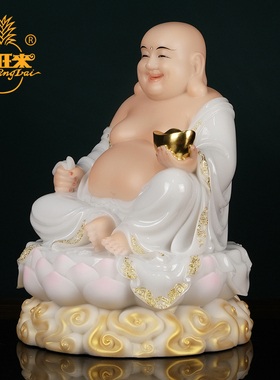 金旺来大肚弥勒佛笑佛汉白玉佛像