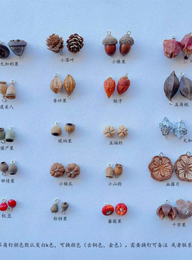 天然果子橡果小众森系手工diy