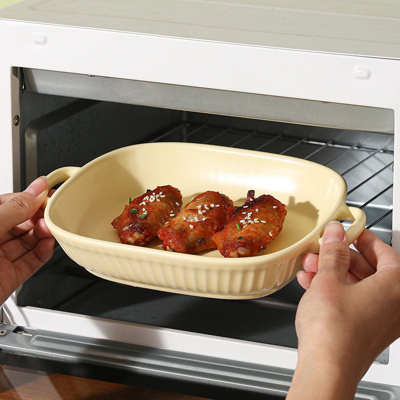 烤碗空气炸锅专用家用双耳陶瓷餐具烤箱微波炉焗饭烤盘水果沙拉碗,淘宝优惠券,粉丝福利购,淘宝优惠卷