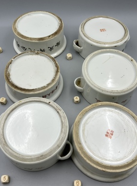 民国末旧物怀旧公司员工吃饭瓷碗饭盒影视道具摆件收藏