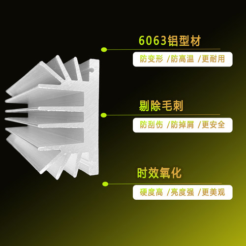 铝散热片铝型材大功率散热器宽50*28高mm铝合金散热板可定制加工-图0