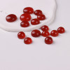 Natural red agate flat bottom ring inlaid diy accessories