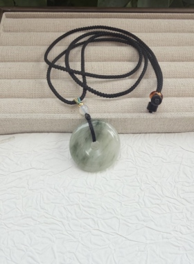 天然天山翠飘花平安扣30m半成品