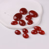 Natural red agate flat bottom ring inlaid diy accessories