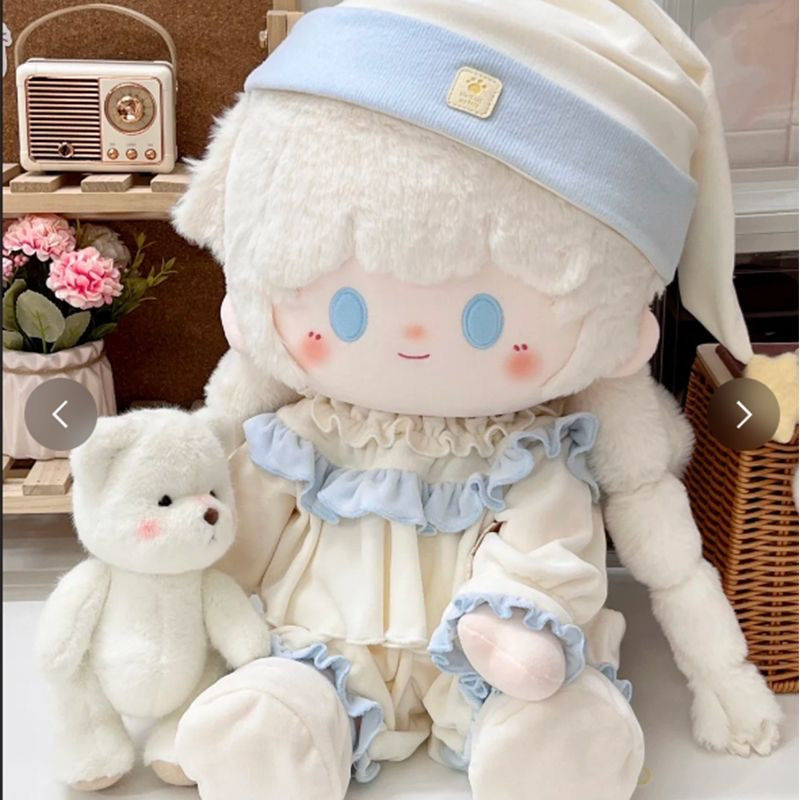 40cm舒蕾娃衣毛绒棉花娃娃睡衣坐姿一番无属性公仔玩偶替换服春秋 - 图1