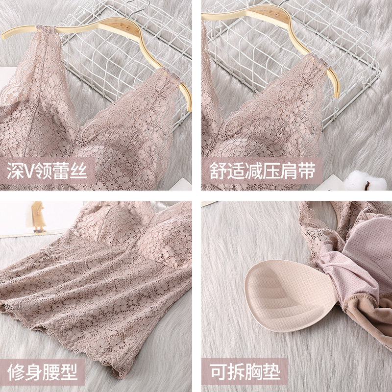 冬季加绒背心女带胸垫一体打底内衣 莉妃保暖上装