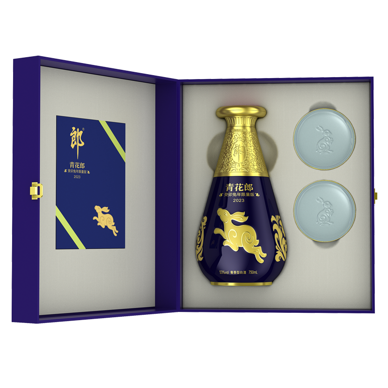 [限量收藏]郎酒 青花郎2023癸卯兔年生肖纪念酒 53度酱香型750mL