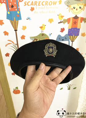 网红徽章逛街四季休闲风贝雷帽