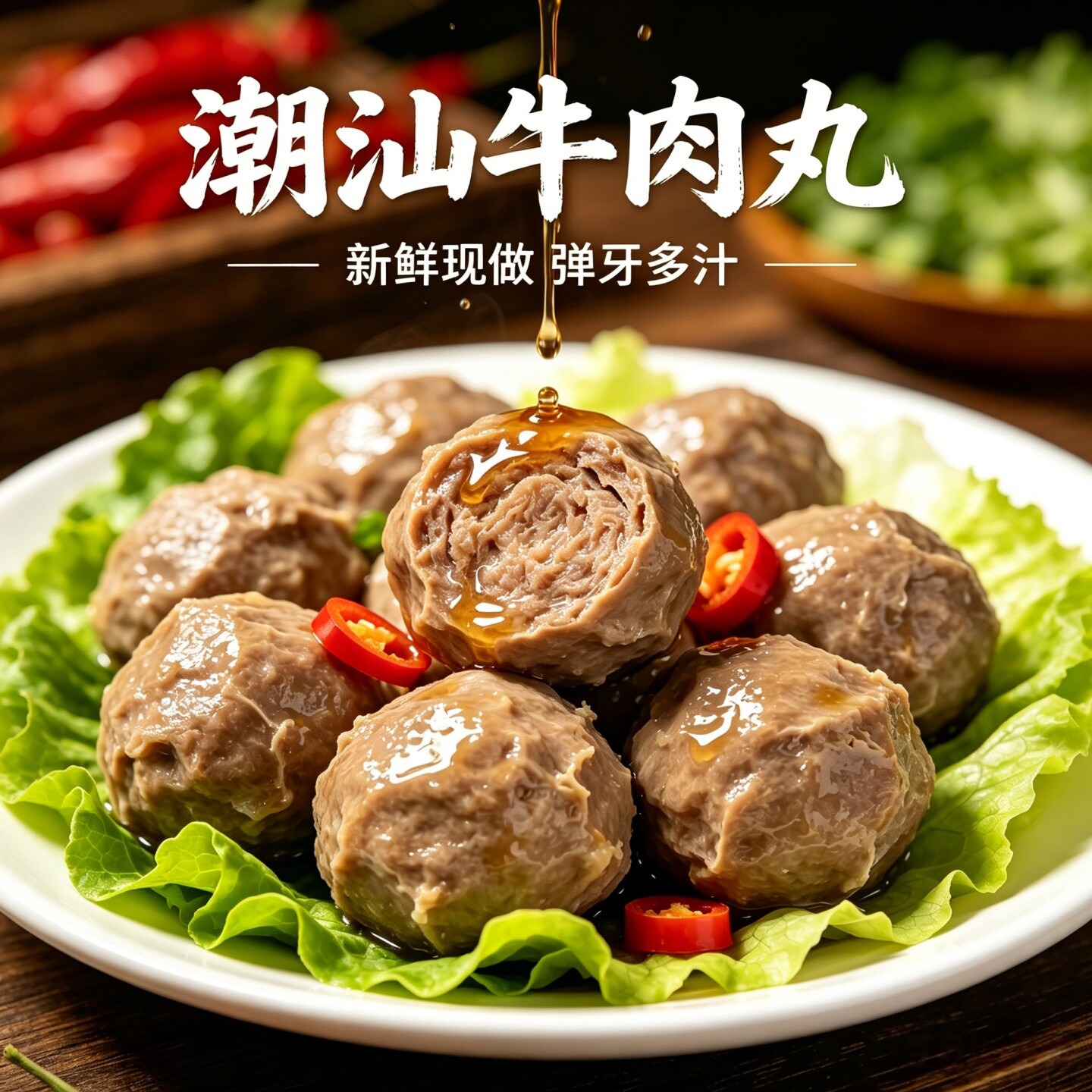 Xifei Shantou Beef Balls Beef Tendon Balls Hot Pot Oden