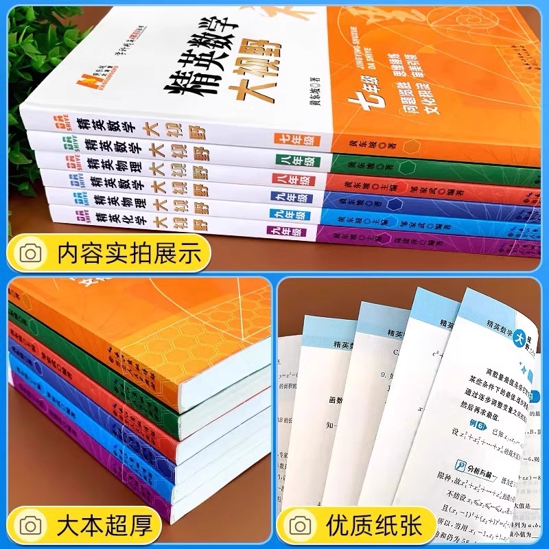 【黄东坡全18册】培优竞赛新方法探究应用新思维精英大视野数学物理化学七八九年级初中思想方法导引拓展100个挑战性问题中考16讲 - 图1