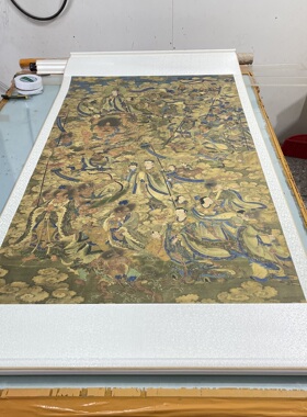 宋天龙八部图装裱挂轴佛画