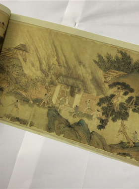 明 传仇英 倭寇图卷 名家工笔人物古代战争国画长卷微喷复制学习