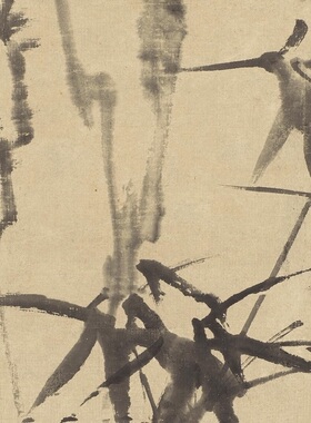 郑板桥郑燮竹石图国画水墨竹子