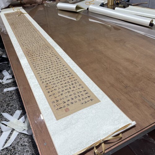 文征明行书滕王阁序超清原帖文徵明行楷毛笔绢布装饰原大作品 - 图2