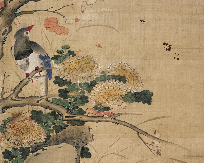 清陈枚四季花鸟八条屏工笔国画立轴竖幅装饰画挂轴装裱展览-图1