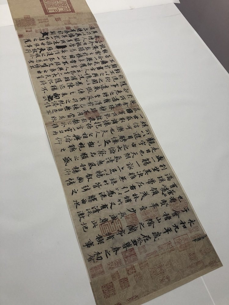 第一行书冯承素摹王羲之兰亭序原色高清微喷复制书法作品装饰画