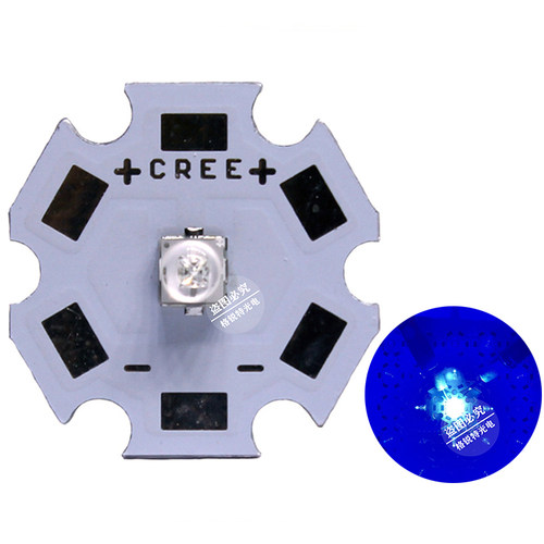 科锐CREE XTE R5灯珠3W5W贴片3535白宝蓝光大功率LED强光手电灯泡 - 图1