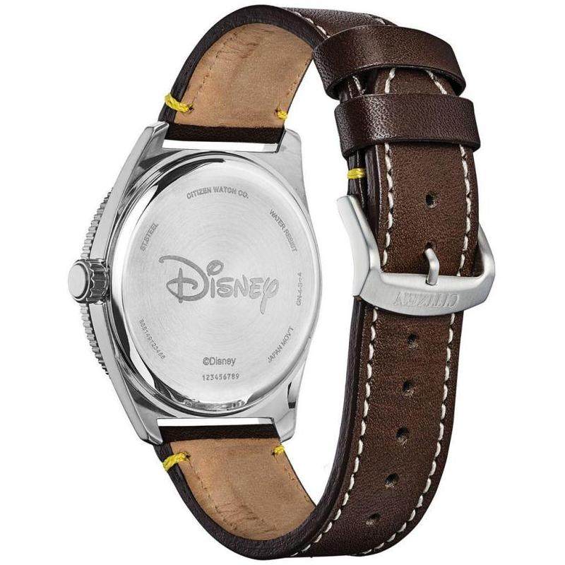 西铁城男手表Citizen光动能米奇皮带不锈钢礼物腕表AW1599-00W