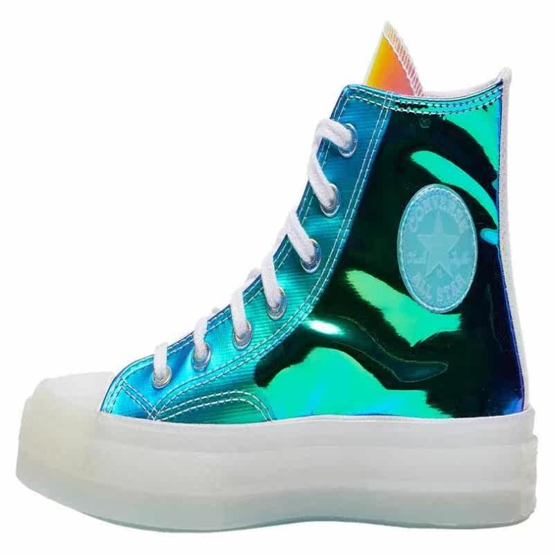 converse/匡威男童帆布鞋chuck taylor高帮镭射果冻底正品332596