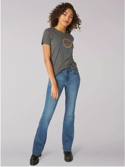 lee/李女牛仔裤直邮微喇长裤经典款春秋百搭舒适正品3526177