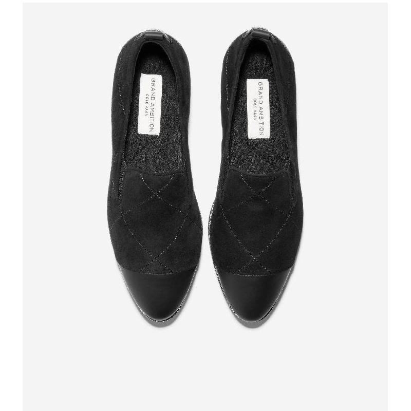 Cole Haan/可汗女平底鞋懒汉牛津鞋黑色防滑一脚蹬舒适正品W20782-图3