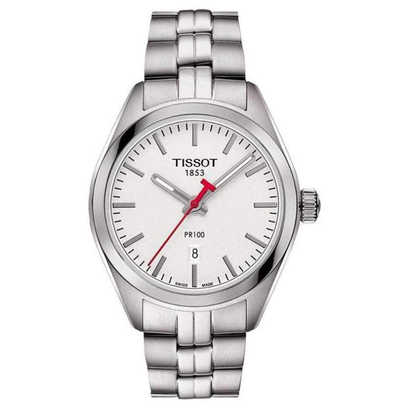 天梭女手表Tissot瑞士NBA PR100石英钢带33mm礼物腕表2683753 - 图0