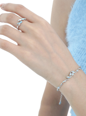 锦鲤滴胶手链冷淡风S925纯银小众百搭高级感手链