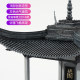 Diy antique puzzle mortise and tenon joint orchid pavilion monument architectural model