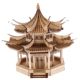 Chinese antique diy hand-made antique architectural model octagonal pavilion mortise and tenon structure double eaves pavilion double phoenix pavilion