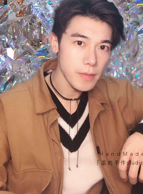 手作森系小清新小心机男士项圈