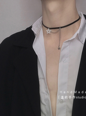 六芒星项圈不生锈禁欲脖带钛钢