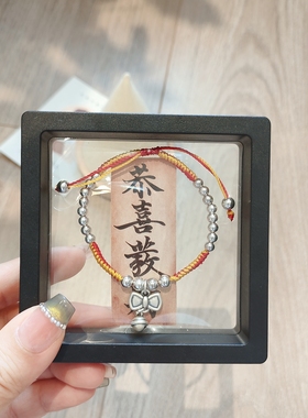 原创定制S99纯银晶蝴蝶结手串女款合集爱心手链可爱甜美手饰爆款