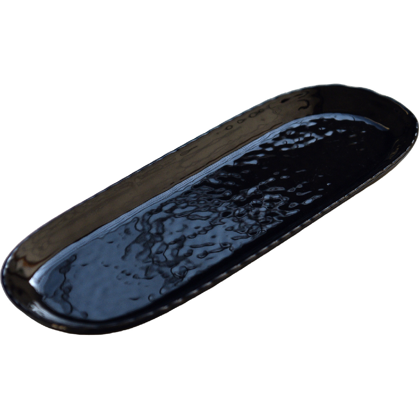 雅泥高温陶瓷椭圆长条盘子手捏肌理波浪口纯色美食摆盘早餐油条盘,淘宝优惠券,粉丝福利购,淘宝优惠卷