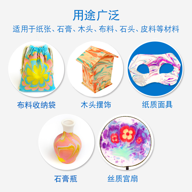 水拓画套装浮水画颜料亲子活动湿拓画非遗文化手工艺术diy材料包-图2