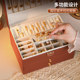 High-end jewelry storage box with large capacity and three layers
