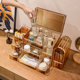 Kaman small brown box glass cosmetics storage box
