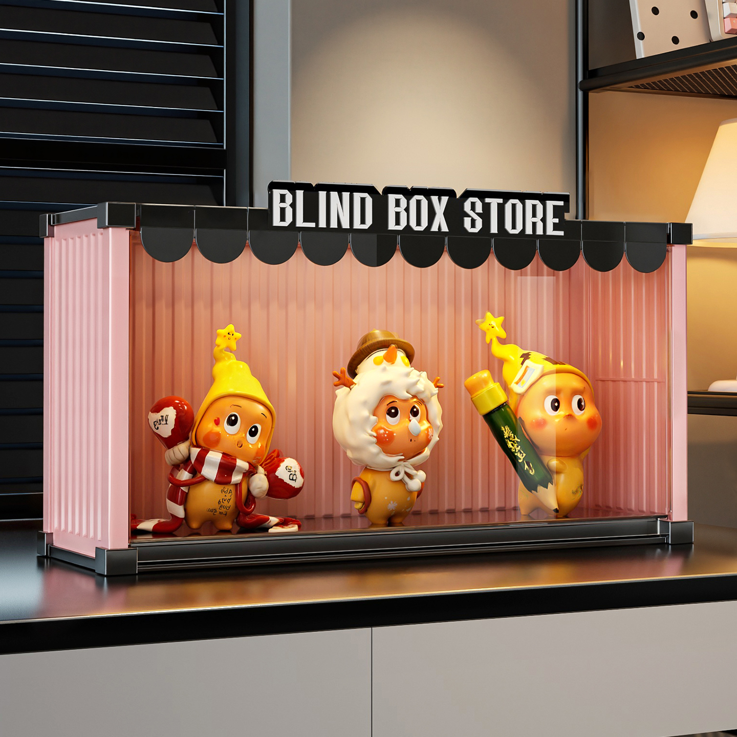 Labubu blind box storage box star man display cabinet