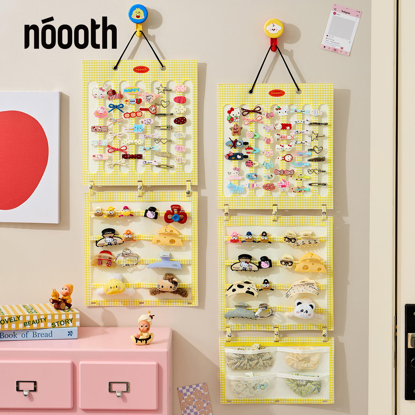 发夹收纳架壁挂墙上首饰展示架儿童头绳发箍发卡发饰挂袋收纳神器,淘宝优惠券,粉丝福利购,淘宝优惠卷