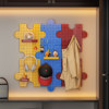 Perforated board wall shelf desktop without drilling